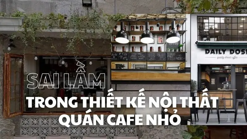Ảnh thiết kế nội thất quán cafe nhỏ, thiếu thẩm mỹ