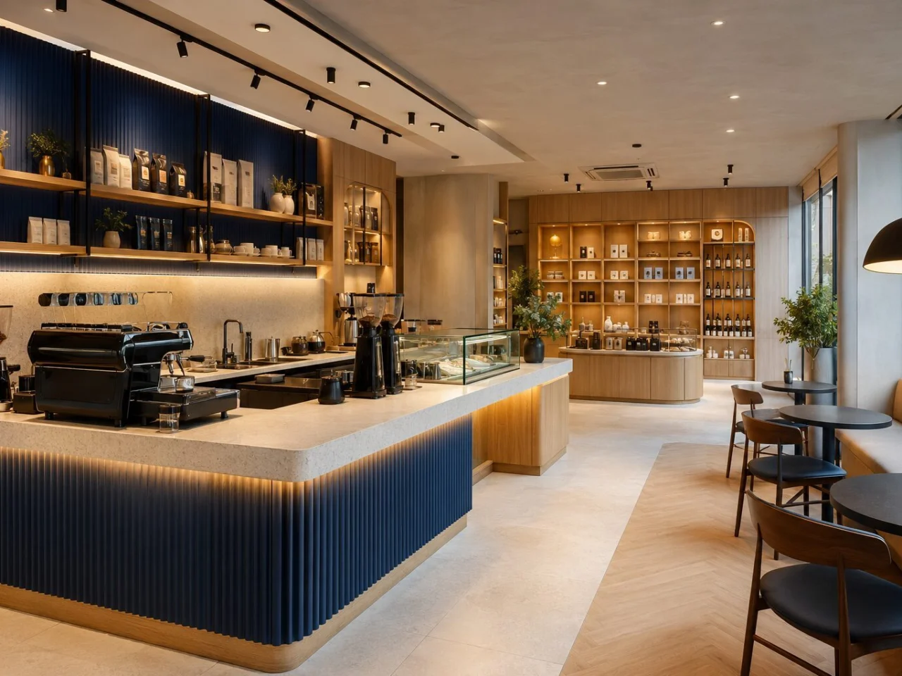 setup quầy cafe đẹp – hình ảnh Bluecons