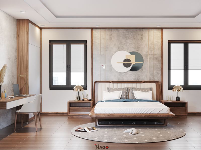 Tab đầu giường gỗ óc chó