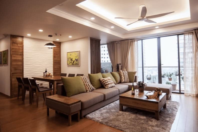 Mẫu trần thạch cao giật cấp hở