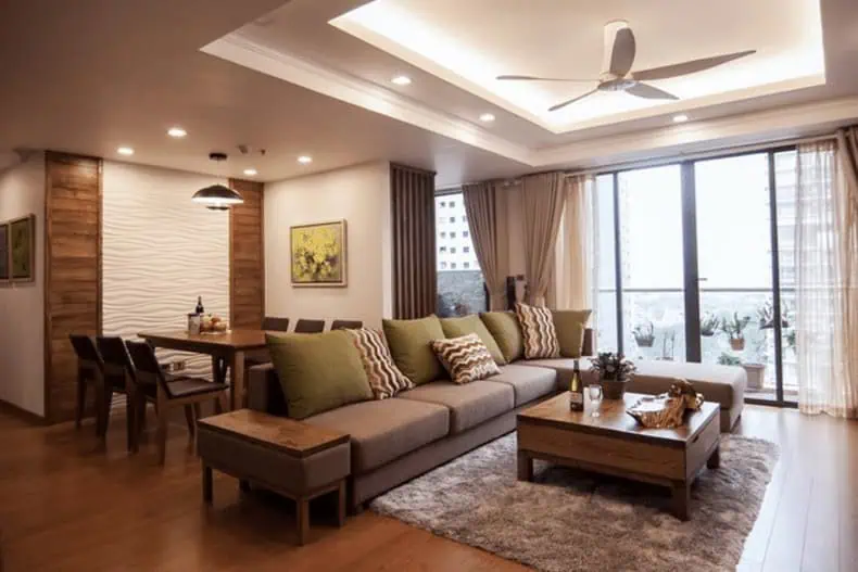 Mẫu trần thạch cao giật cấp hở