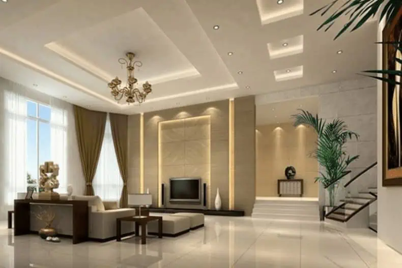 Kích thước trần thạch cao giật 2 cấp