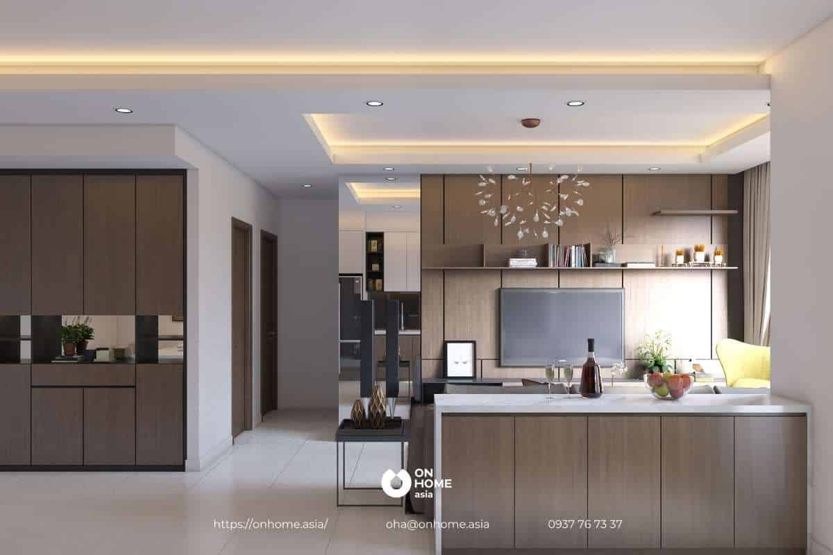 Hình ảnh minh họa cho mẫu trần thạch cao phòng bếp