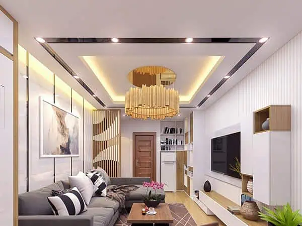 Mẫu trần thạch cao phòng khách đẹp