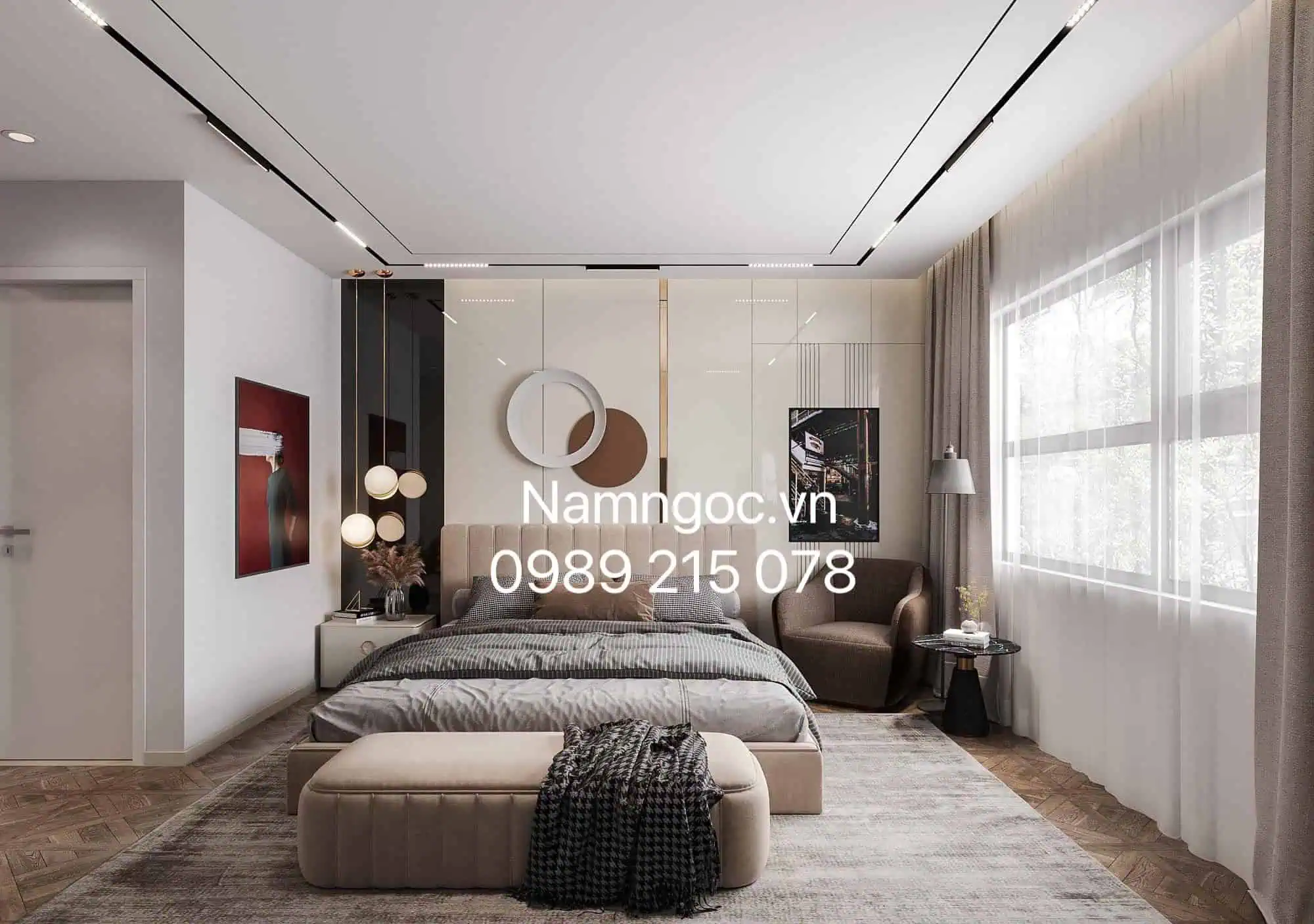 Trần thạch cao phẳng đơn giản