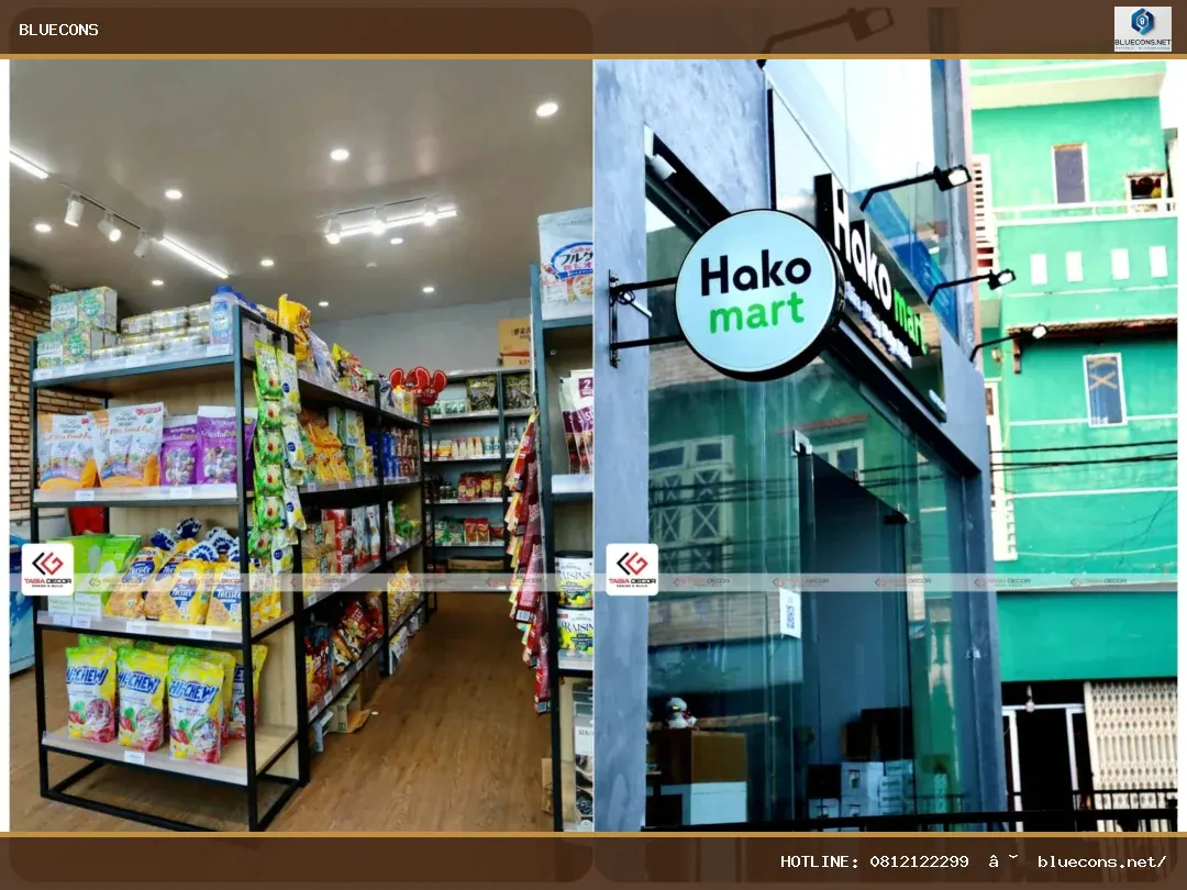 Thi công cửa hàng – hình ảnh Bluecons