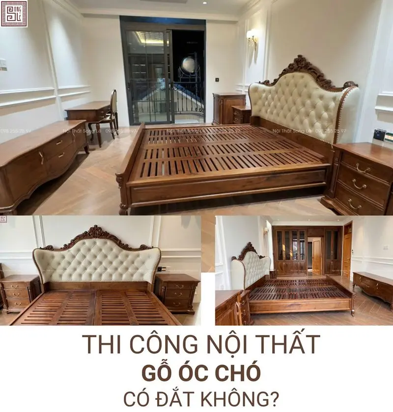 Thi công nội thất gỗ óc chó có đắt không