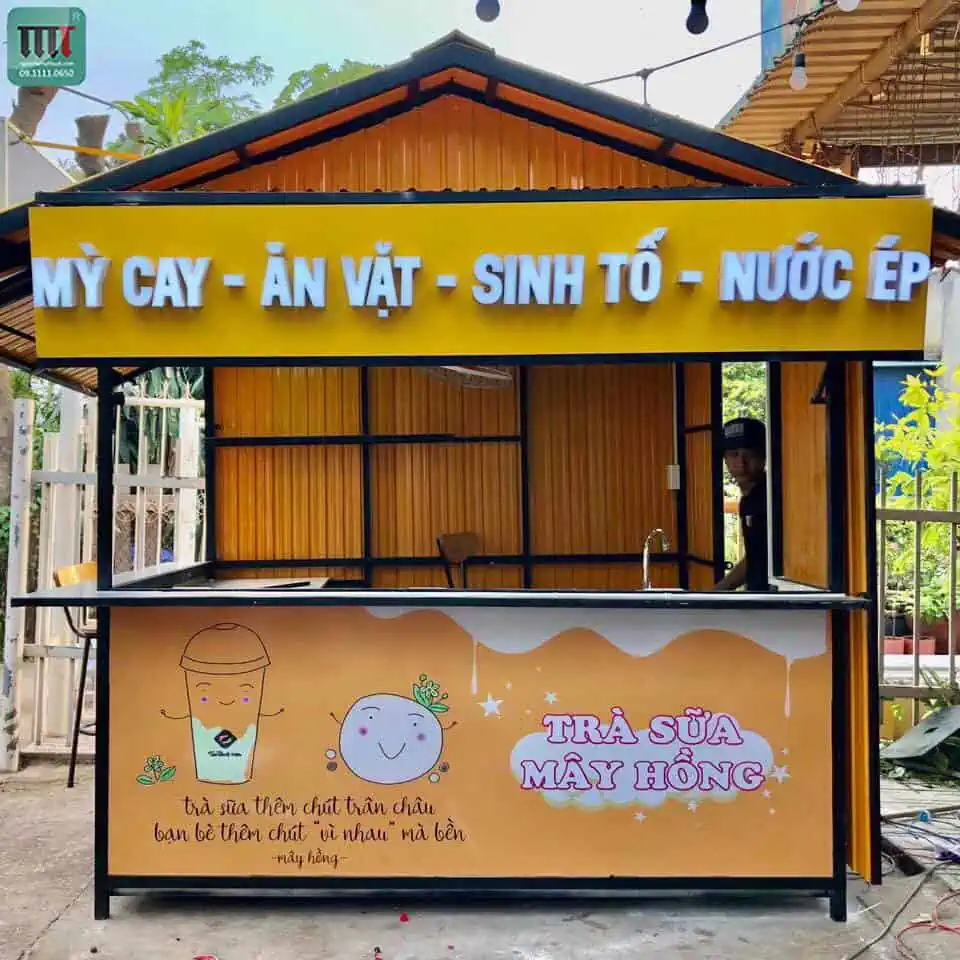 Thiết kế kiot trà sữa