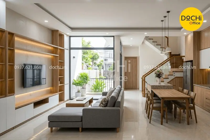 Thi công nội thất nhà phố trọn gói phong cách luxury giúp tăng giá trị thẩm mỹ cho tổng thể