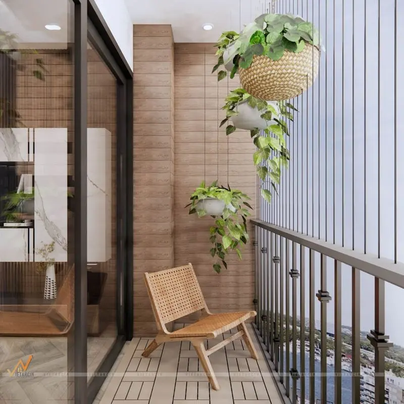 Thi công nội thất ban công nhà anh Sơn Gò Vấp