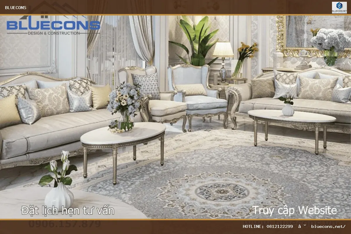 Thi công nội thất biệt thự – hình ảnh Bluecons