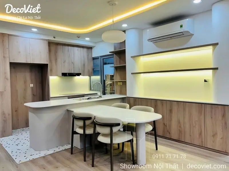 Thi công nội thất căn hộ Palm Heights Quận 2
