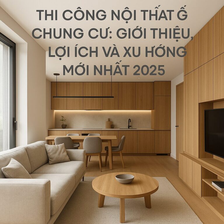 Thi Công Nội Thất Gỗ Chung Cư: Giới Thiệu, Lợi Ích và Xu Hướng Mới Nhất 2025 Bluecons