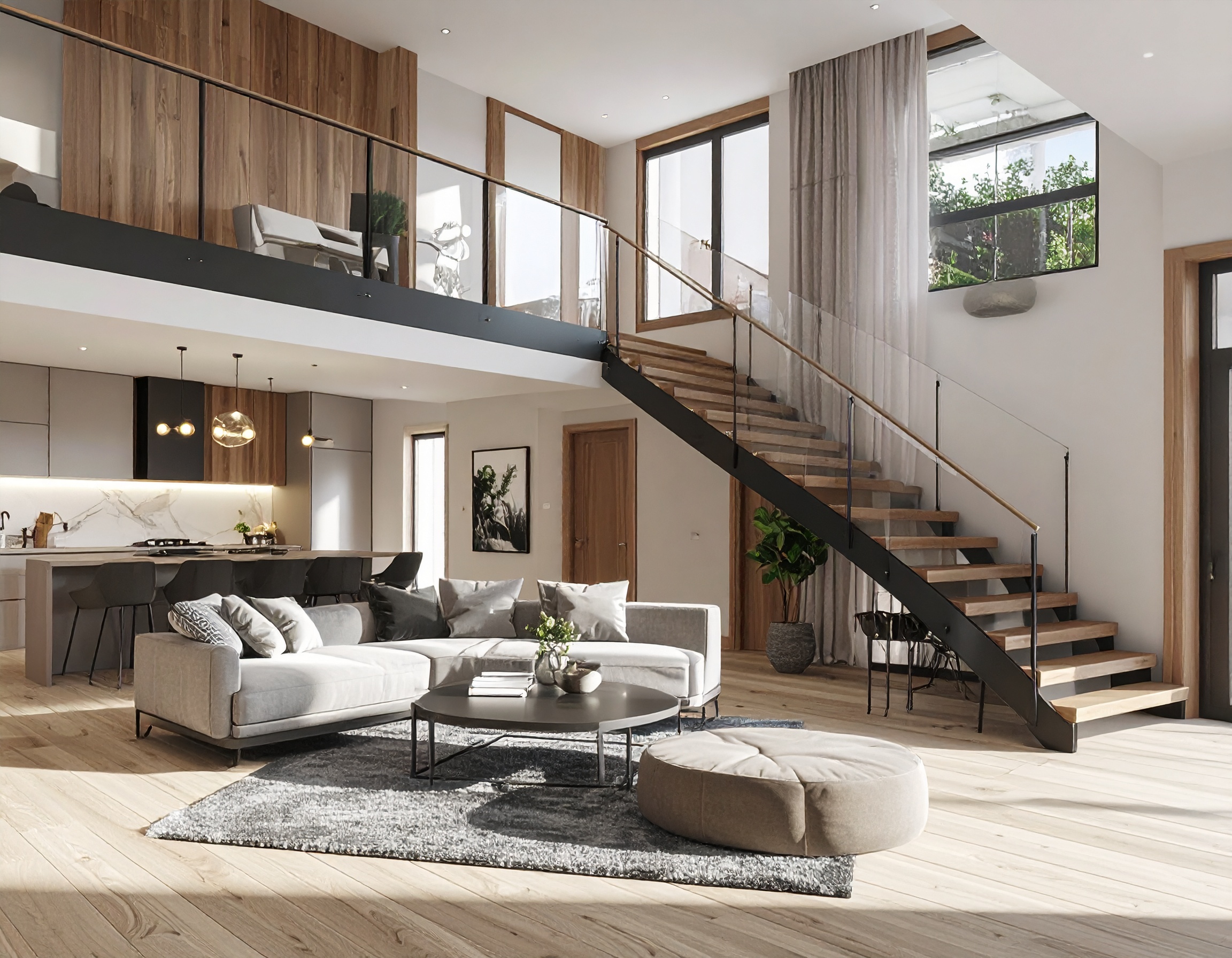 Thi Cong Noi That Nha Pho Co Gac Lung 1