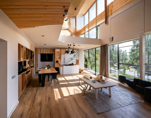 Thi Cong Noi That Nha Pho Go Cong Nghiep 1