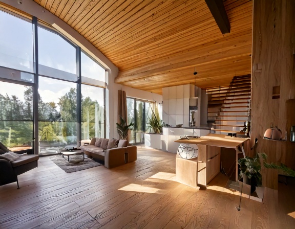 Thi Cong Noi That Nha Pho Go Cong Nghiep 2