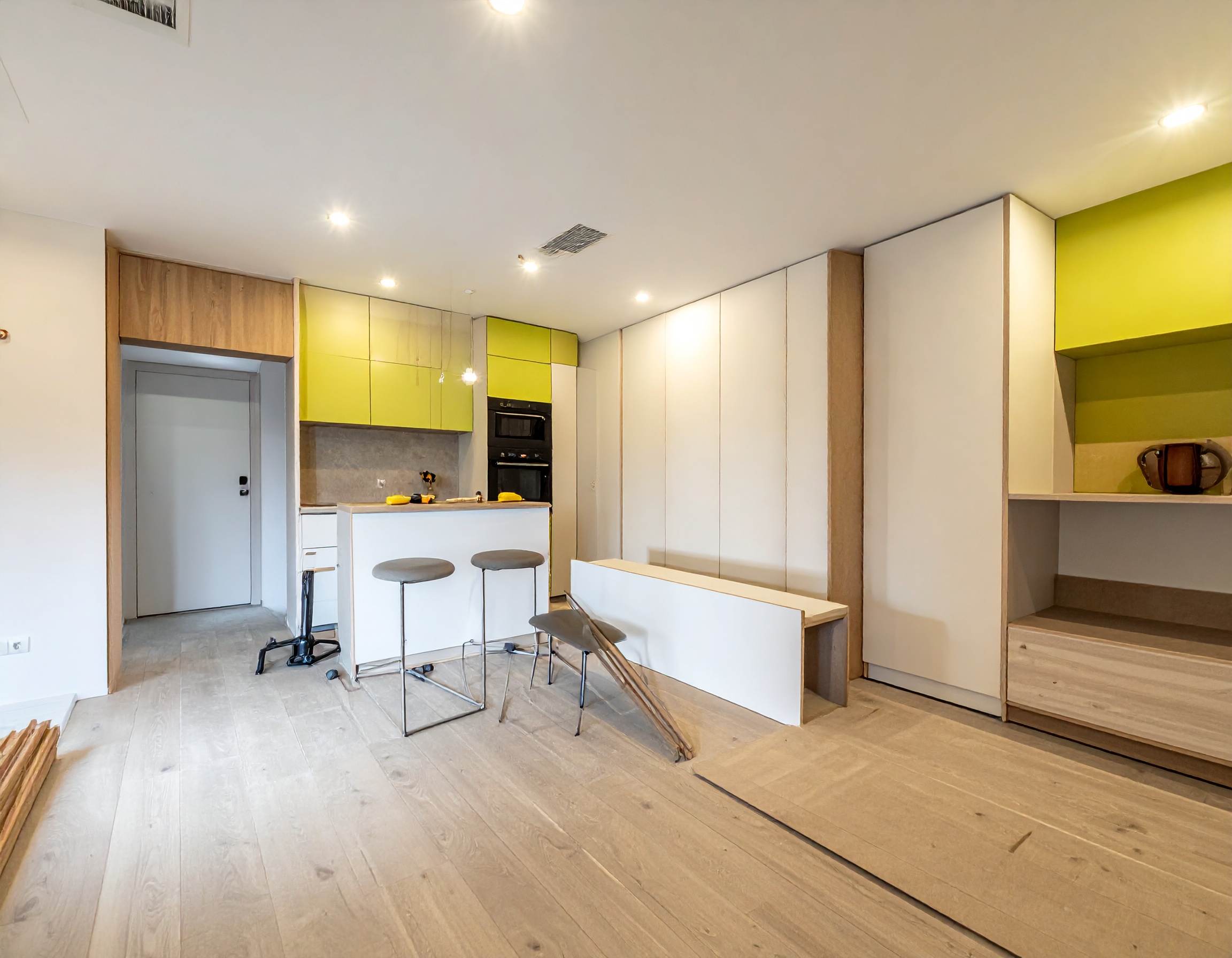 Thi Cong Noi That Nha Pho Go Mdf Chong Am 5