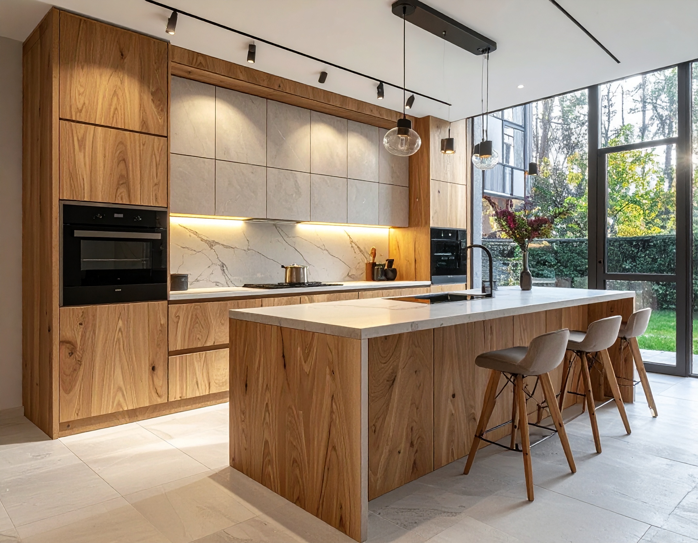 Thi Cong Noi That Nha Pho Go Tu Nhien 3