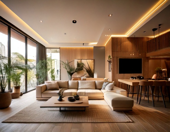 Thi Cong Noi That Phong Khach Nha Pho 1