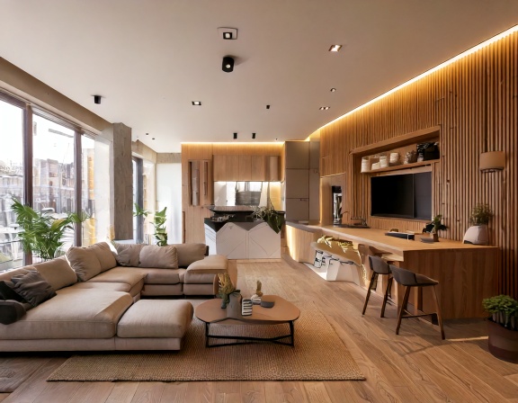 Thi Cong Noi That Phong Khach Nha Pho