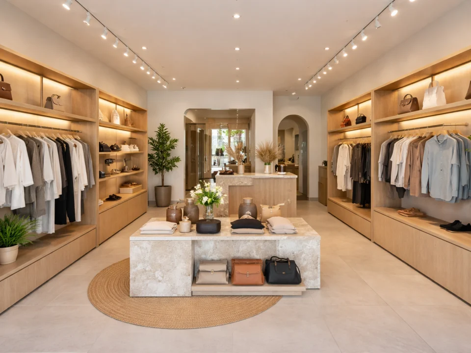 Thi công nội thất shop HCM – ảnh minh họa Bluecons