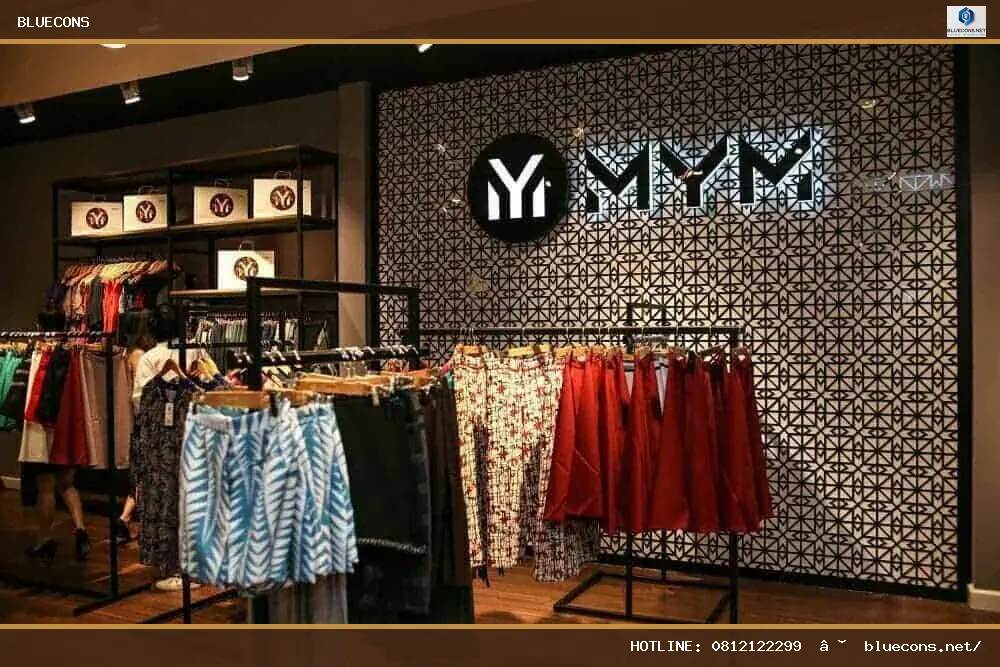 Thi công nội thất shop thời trang – hình ảnh Bluecons