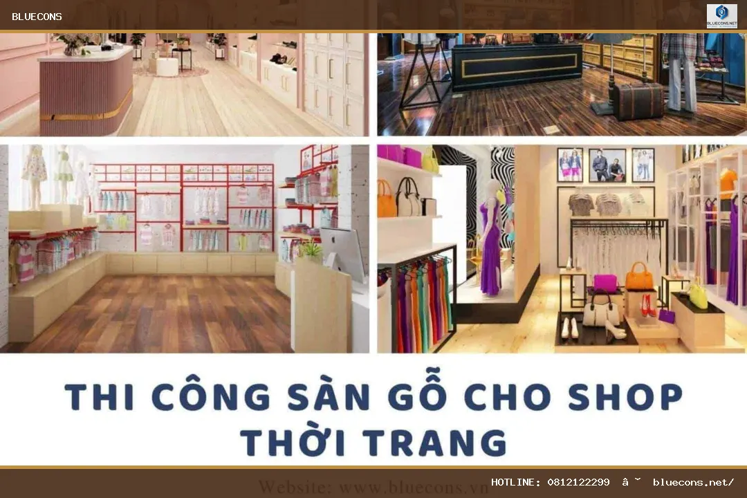 Thi công nội thất shop thời trang – hình ảnh Bluecons