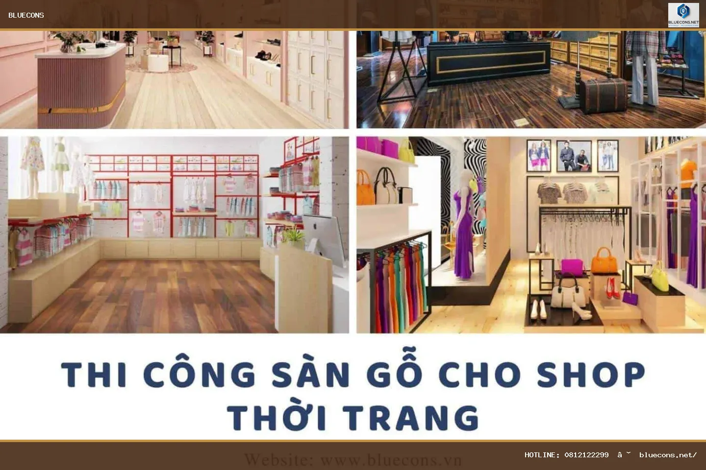 Thi công nội thất shop thời trang – hình ảnh Bluecons