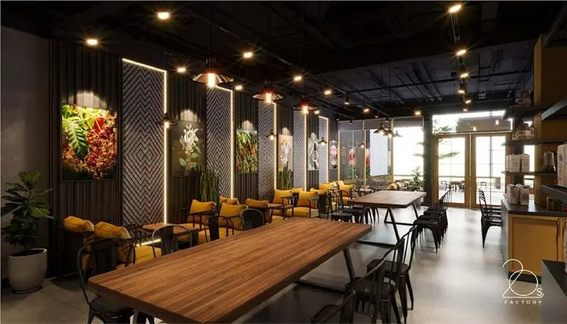 Hình ảnh thi công quán cafe