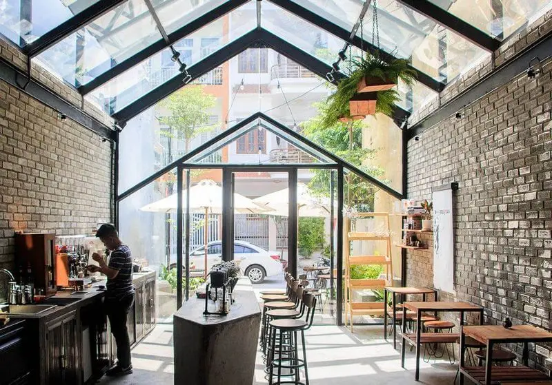 Quán cafe nhà tiền chế