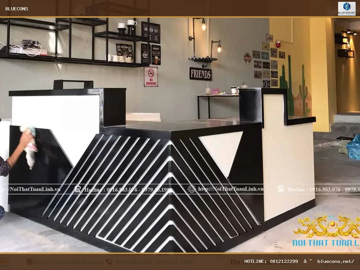 Thi công quầy bar quán cafe – hình ảnh Bluecons
