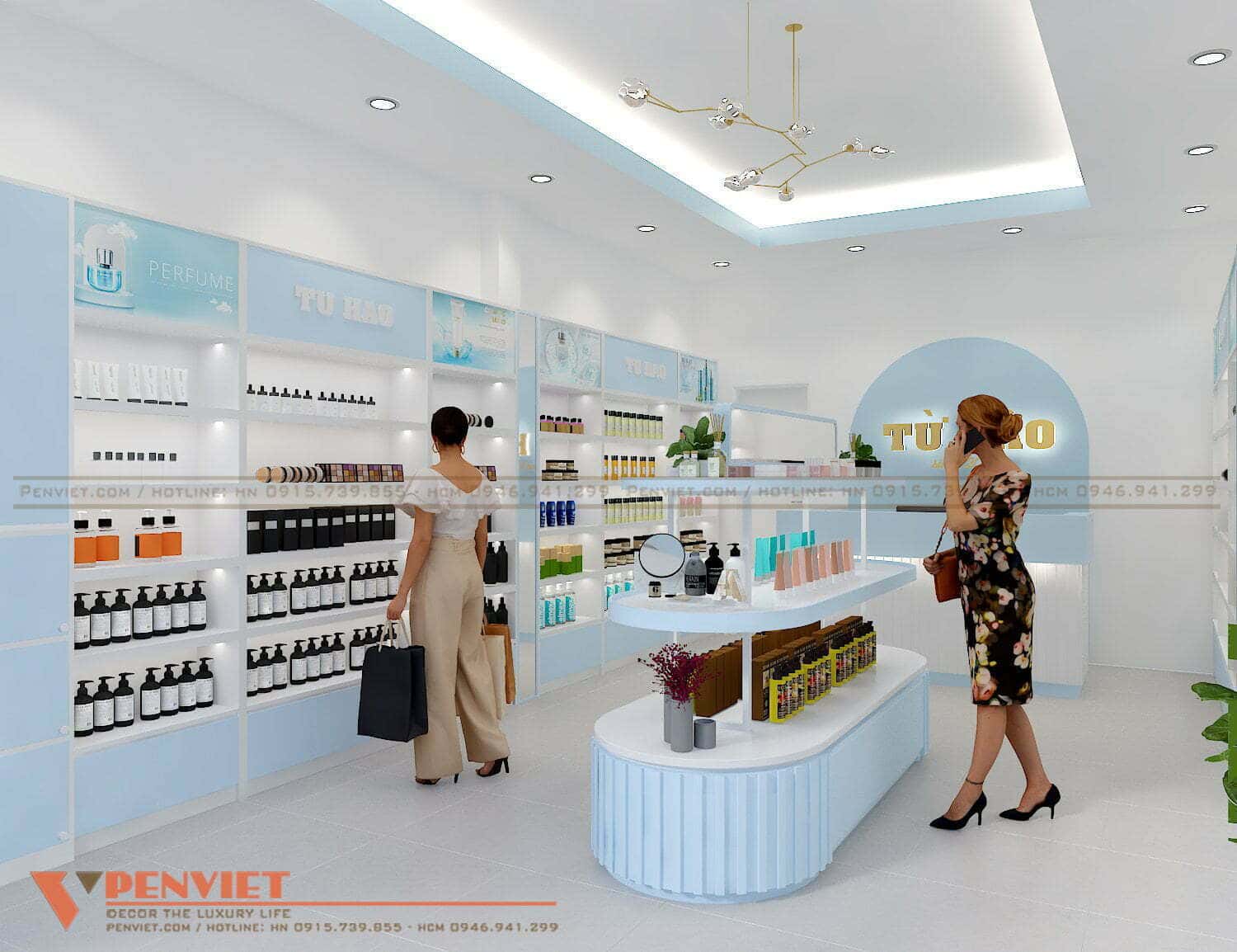 Thiết kế shop mỹ phẩm