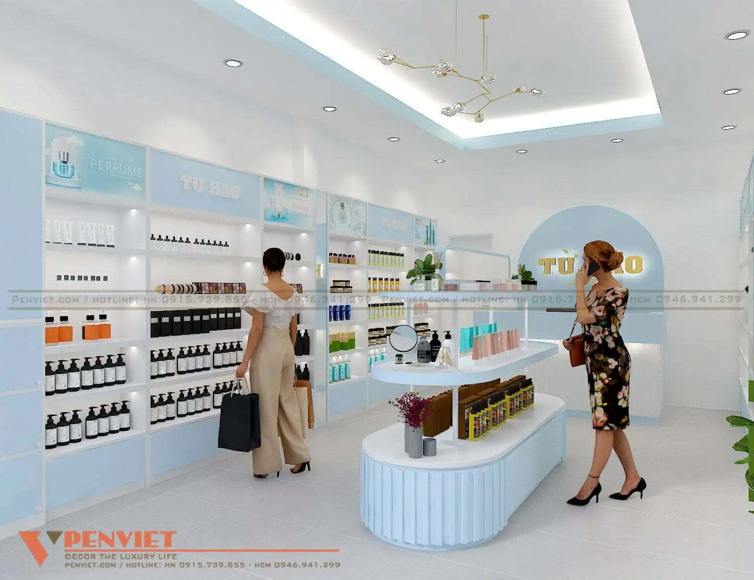 Thiết kế shop mỹ phẩm