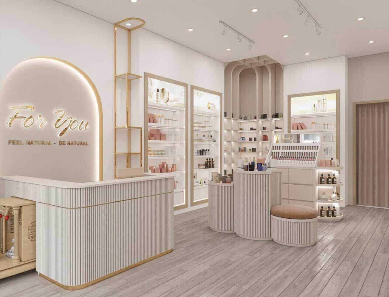 Thi công shop mỹ phẩm chất lượng