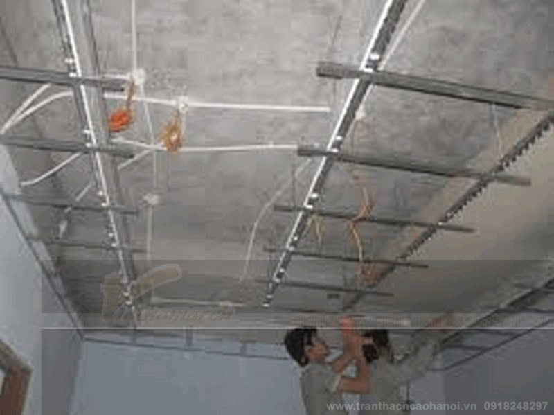 Hình ảnh thi công trần thạch cao