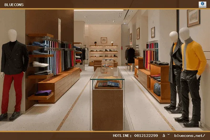 Thi công trang trí shop – hình ảnh Bluecons