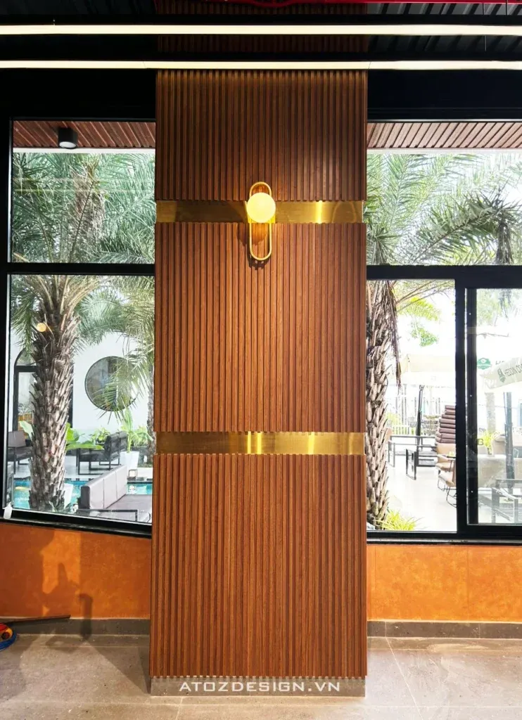 Thi công vách lam quán cafe Bến Tre