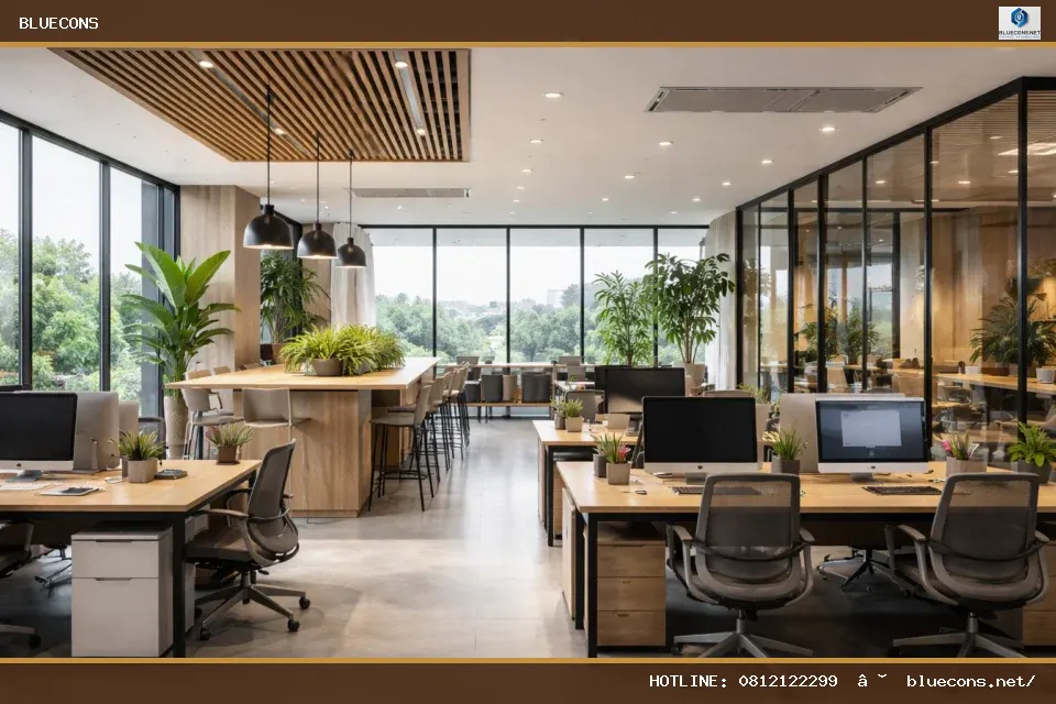  Thi công văn phòng hiện đại hot nhất – ảnh minh họa Bluecons