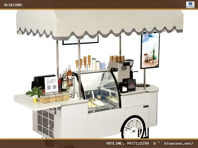 Thi công xe cafe giá rẻ – hình ảnh Bluecons