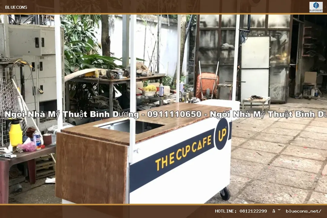 Thi công xe cafe giá rẻ – hình ảnh Bluecons