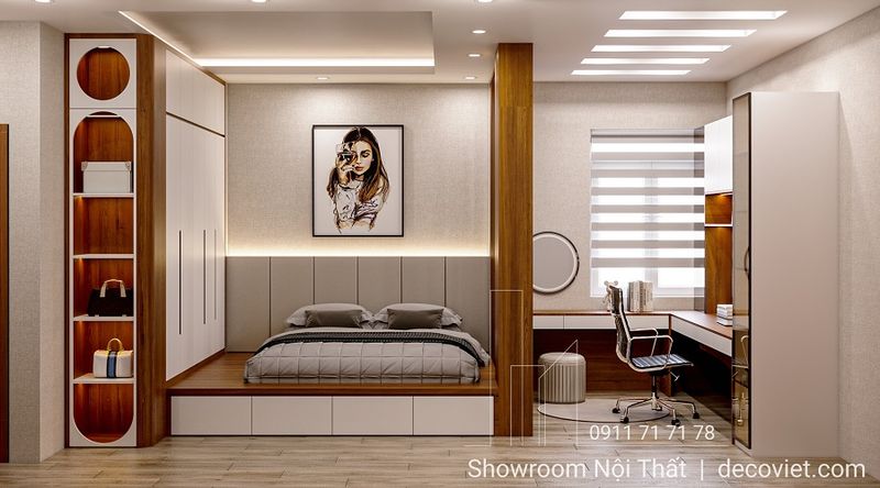 Thiết kế 4 phòng ngủ nhà phố hiện đại tại nhà Bè