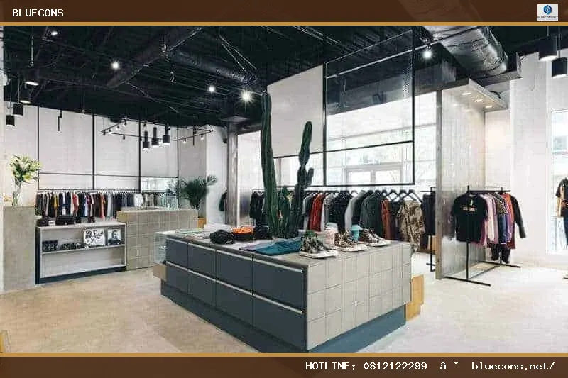 Thiết kế cửa hàng bán quần áo – hình ảnh Bluecons
