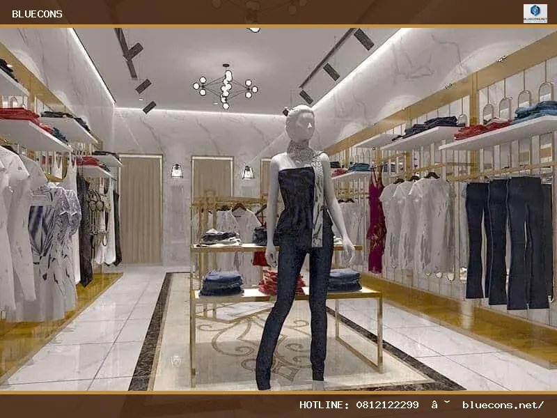Thiết kế cửa hàng shop thời trang – hình ảnh Bluecons