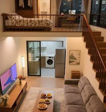 Hình ảnh: Gác lửng kết hợp góc học tập