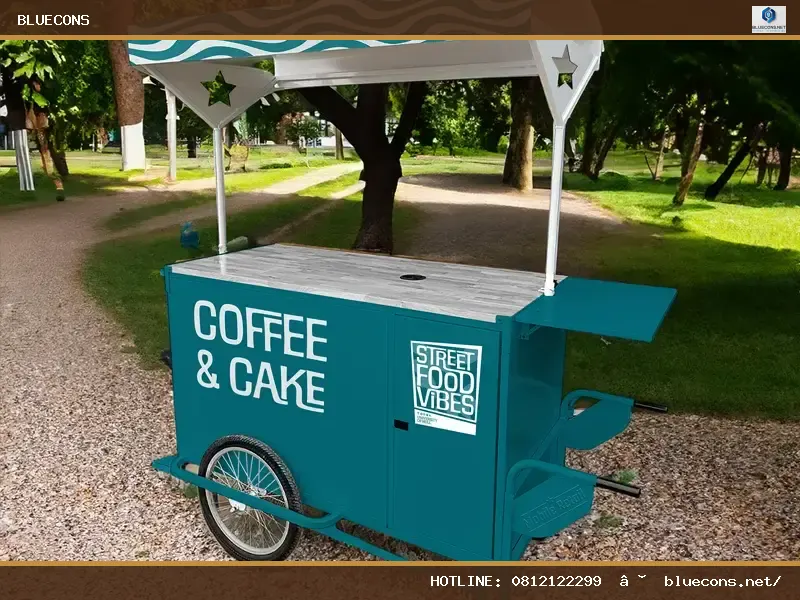Thiết kế gia công xe cafe – hình ảnh Bluecons
