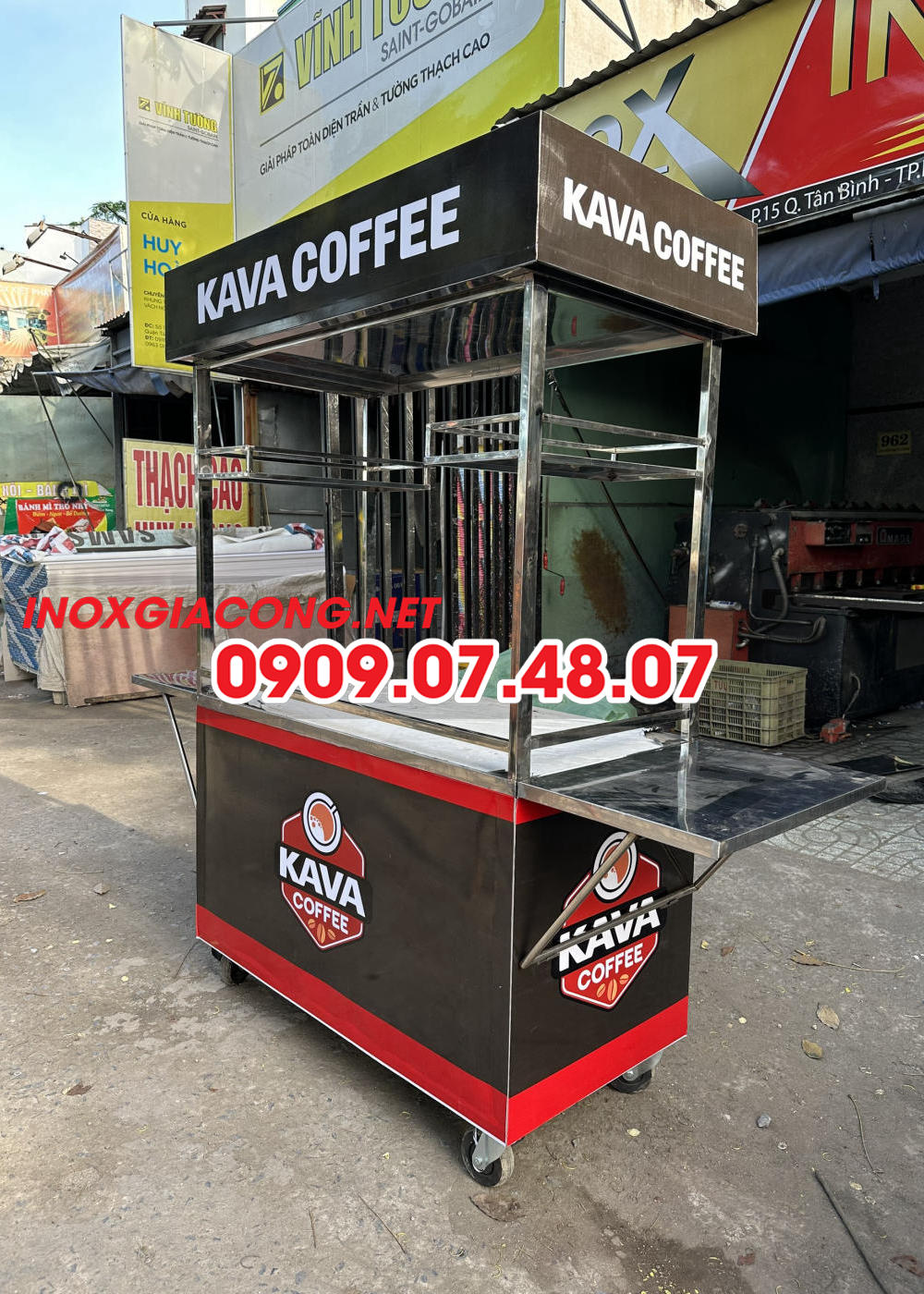 Xe cà phê inox