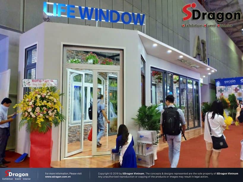 Mẫu thiết kế gian hàng trưng bày ấn tượng