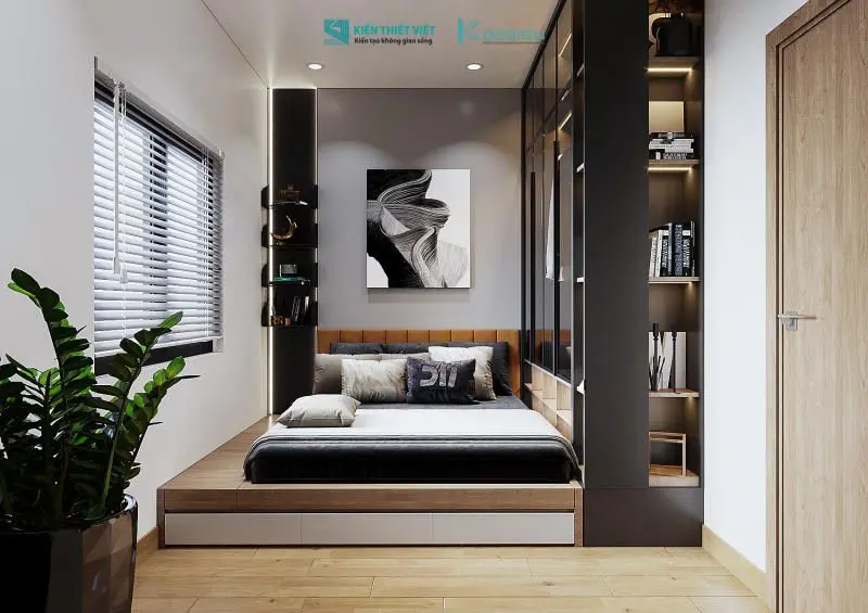 Thiết kế giường liền tủ quần áo đẹp