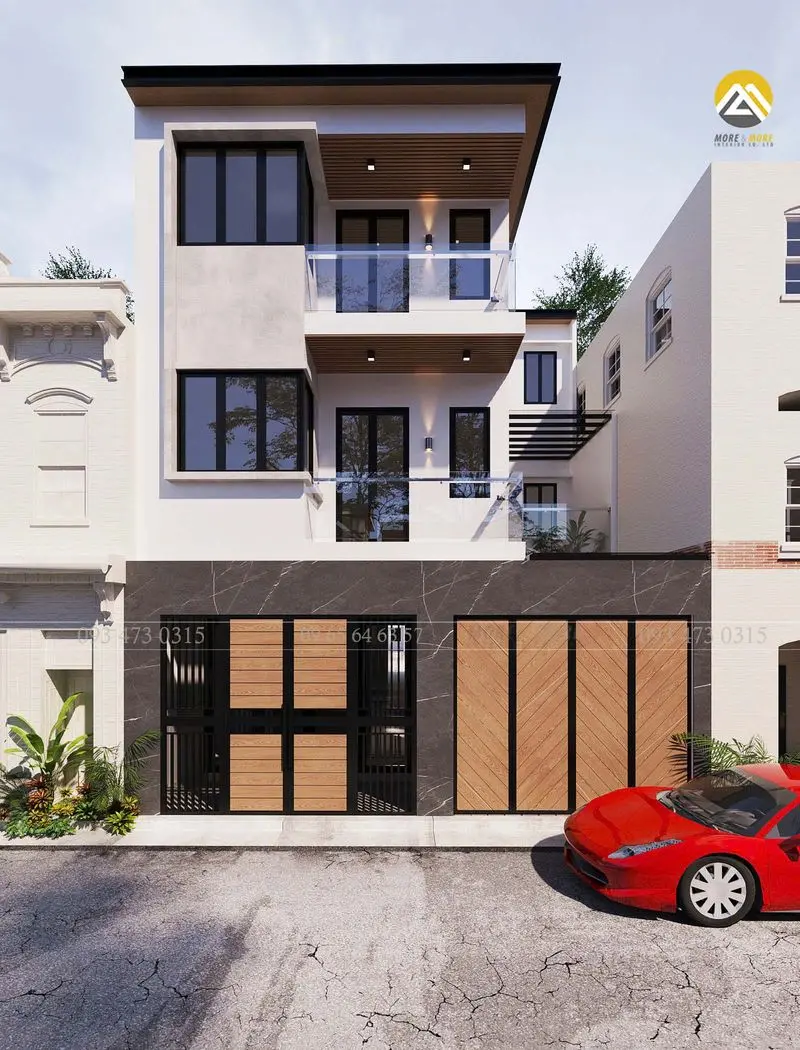 Thiết kế kiến trúc nhà phố Tân Phú