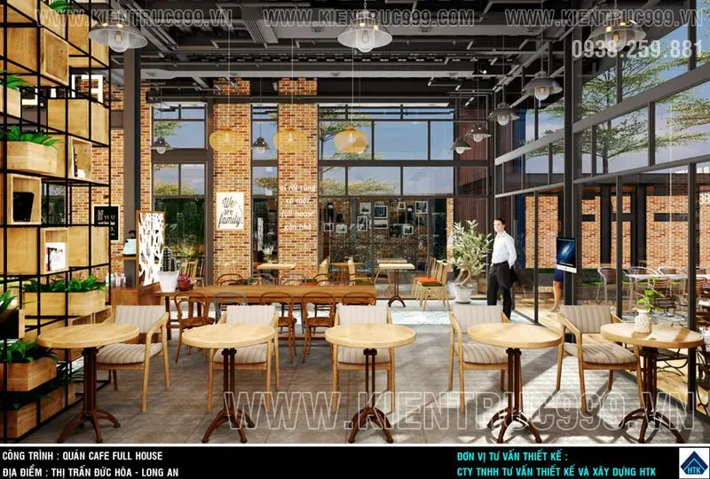 Thiết kế nội thất quán cafe full house Dục Hòa Long An